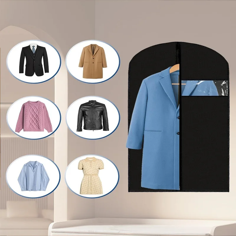 Dustproof Clothing Covers Waterproof Coat Suit Dress Protector Hanging Clothes Dust Cover Garment Bags Closet Organizer 5