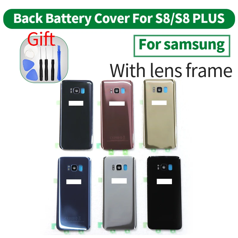 

SAMSUNG Back Battery Cover For Galaxy S8 G950 SM-G950F G950FD S8 S8Plus S8+ G955 SM-G955F G955FD Back Rear Glass Case