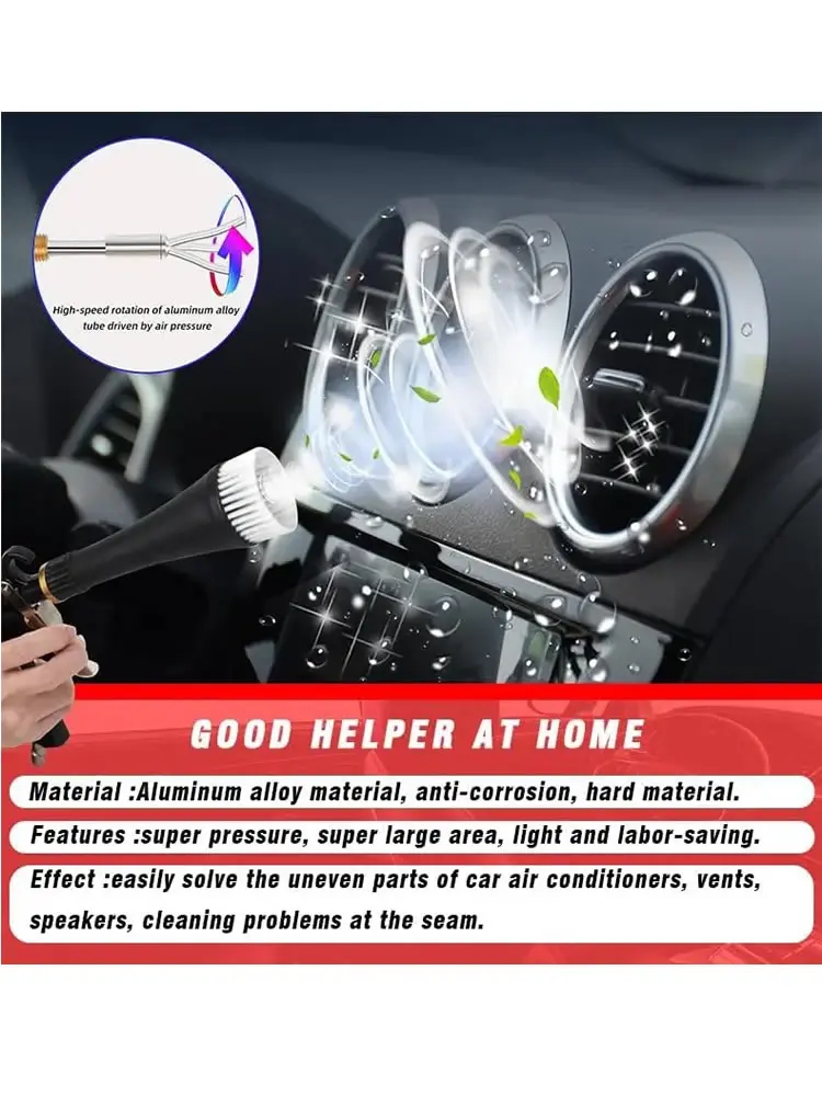토네이도 에어 블로우 건 자동차 실내 청소 토네이도 건 고압 자동차 디테일링 청소 도구 (노즐 포함)