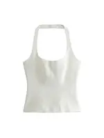 Women's Backless Halter Fitted Tank Tops, Female Camis, O Neck, Side Zipper, Sexy Fashion - Image 6