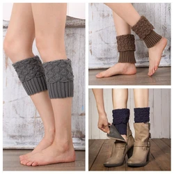 1 pair Fashion Women Autumn Winter Casual Leg Warmers Knitted Boot Cover Short Solid Color Socks Foot Warming Cover