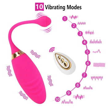 10 Speeds G-spot Vibrators for Women Vibrating Egg Kegel Exercise Vaginal Ball Remote Control Bullet Vibrator Sex Toys for Women 5