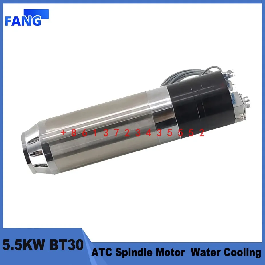 

Automatic Tool change Spindle Pneumatic Water Cooling Spindle BT30 5.5KW Motor ATC 220V 380V For Engraving Milling Metal