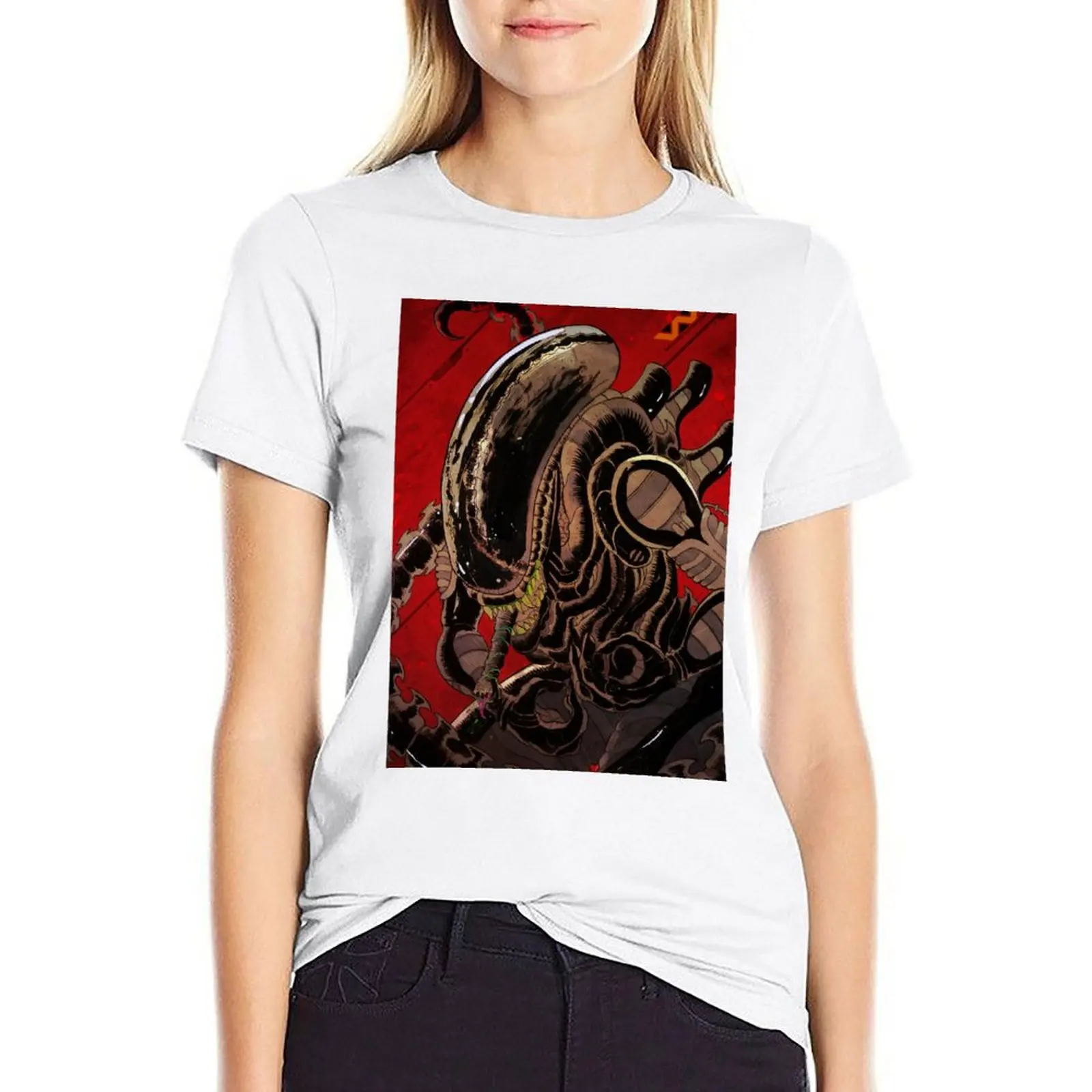 

Alien T-shirt hippie clothes female Female clothing Women's cotton t-shirt