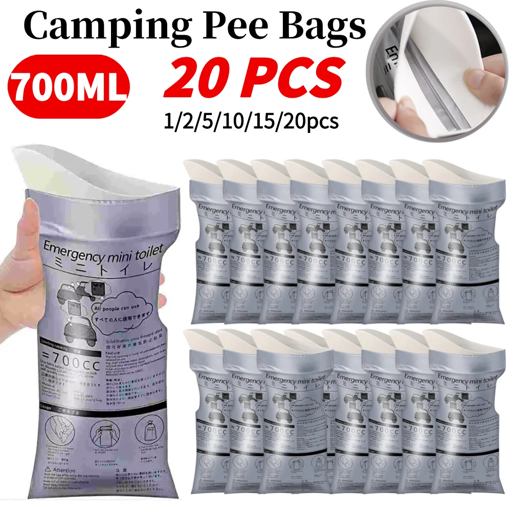 Outdoor Emergency Urinate Bags 700ml Disposable Travel Mini Mobile Toilet Vomiting Bag Portable Urinal Bag for Female Baby Male