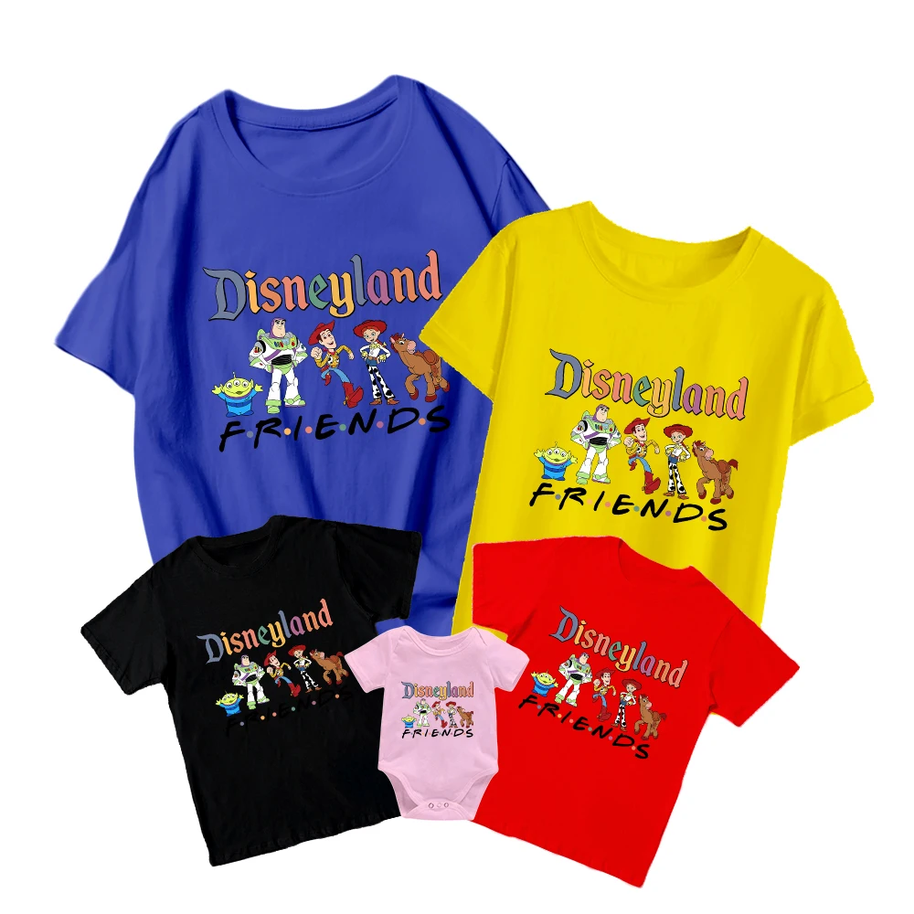 

Summer Disney T-shirt 2022 New Four-person Children's Adult Short-sleeved Unisex Parent-child Vacation Travel Fashion Casual Wil