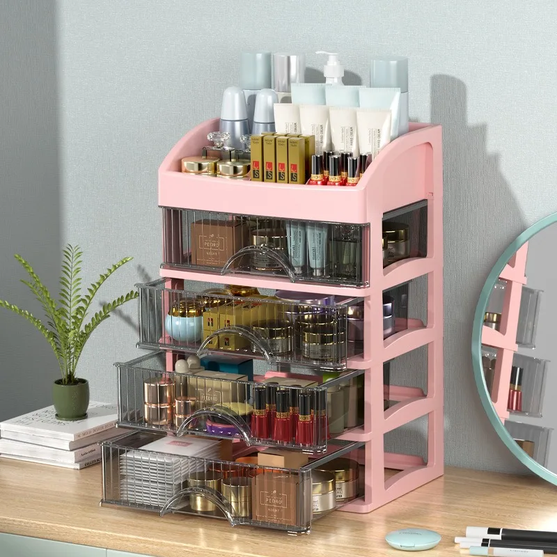 Cosmetic Organizer Jewelry Makeup Organizer Box Large Capacity Multi-functional Desktop Storage Drawer Makeup Organizer Box 3