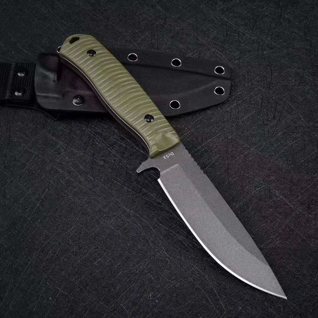 

DC53 Steel 539 Fixed Blade Knife Tactical Hunting Multifunctional Straight Knives G10 Handle Kydex Sheath Camping Survival Tools