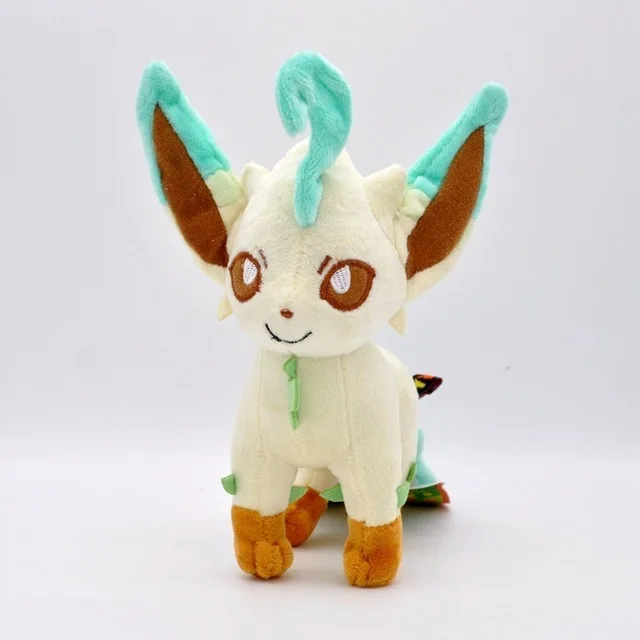 Pelúcia Anime Pokémon - Personagem Leafeon Planta Evolução Eevee Flareon  Vaporeon Jolteon Pikachu Glaceon Ursinho Bichinho Plush