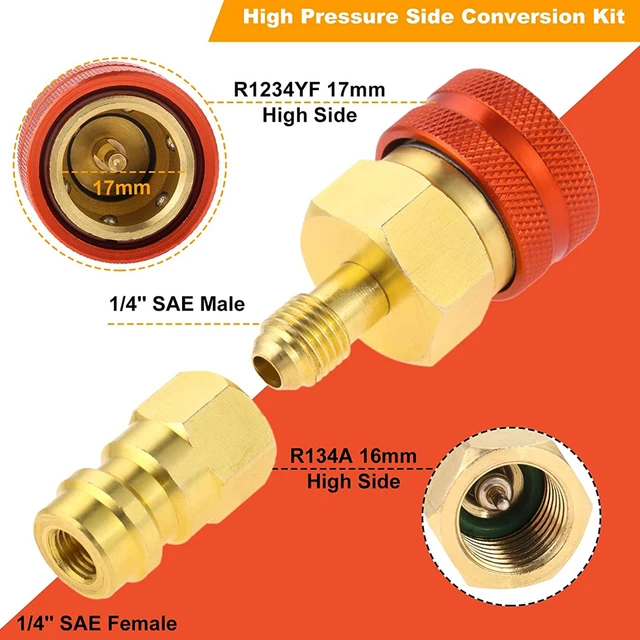 R134A-Klimaanlagen-Gaskühler-Set mit Manometer, Dosenöffner
