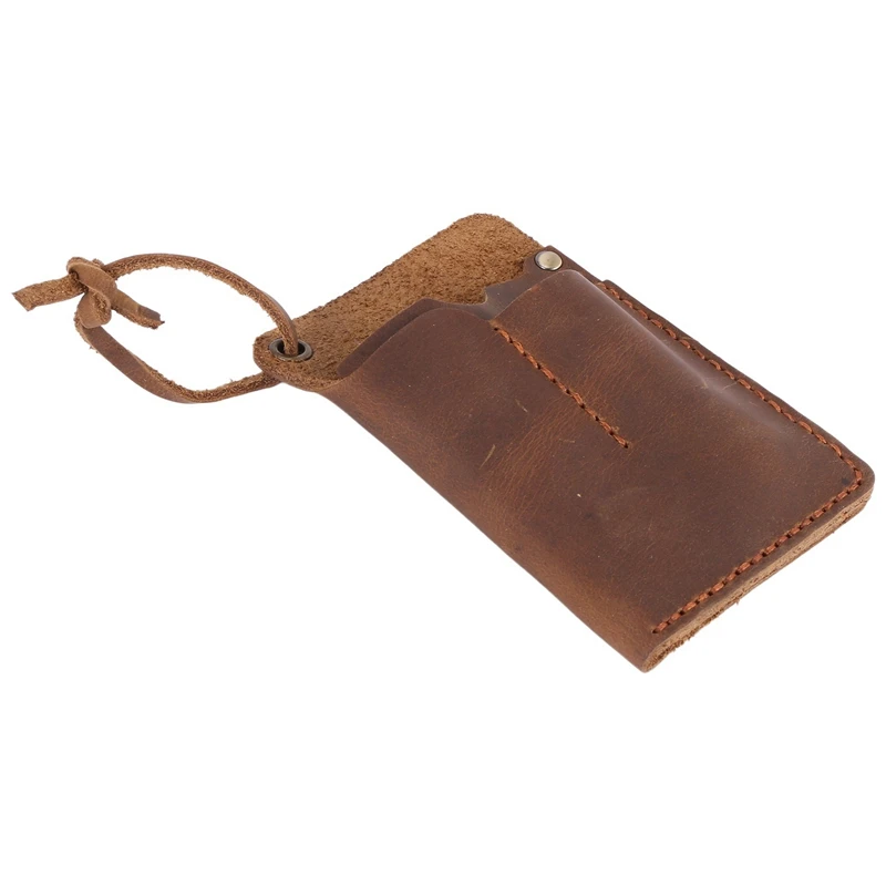 EASYANT Handmade Oil Wax Leather Sheath Pocket Pouch EDC Organizer Card  Holder Wallet