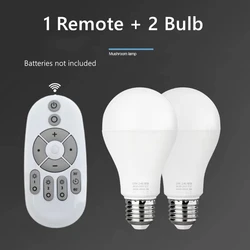 Smart LED Bulb with Wireless Remote Control and Adjustable Lighting - 9W 36LED (1 Remote 2 Bulb)