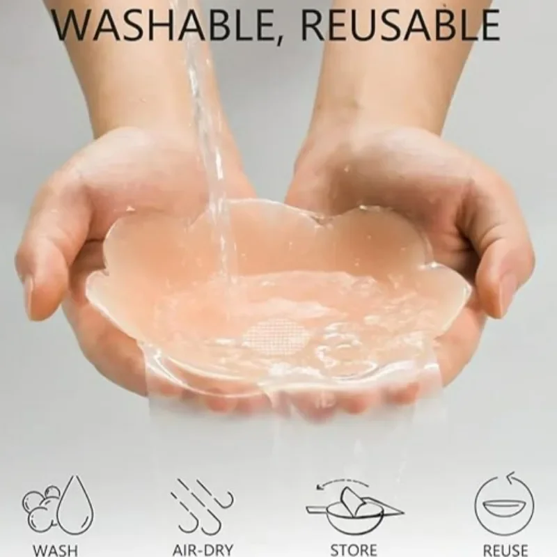 Women Anti Sagging Chest Patch Silicone Stretchable Bra Pad Protective Breast Lifting Sticker Anti Convex Point Nipple Cover