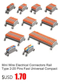 Description Picture 3 of item5PCS Wire Connector Electric Universal Quick Conductor Splitter Push-in LED Cable Terminal Blocks Mountable Rail Junction Box