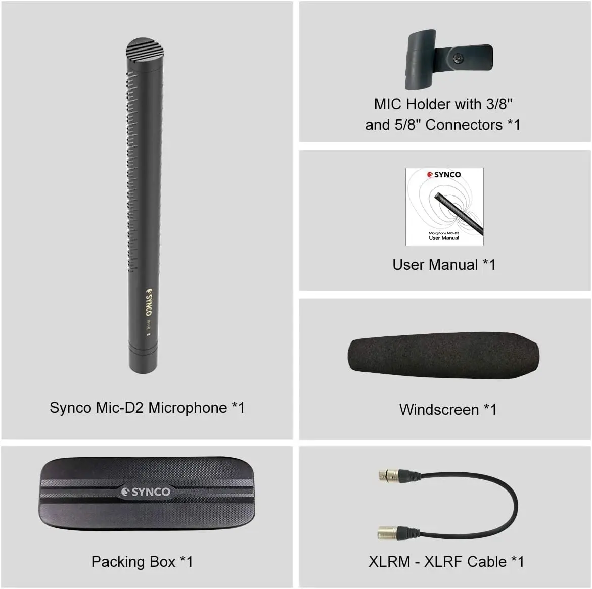 SYNCRO Mic-D2 コンデンサーマイク 2セット Amazon | ショットガンマイク, SYNCO MIC-D2 超指向性マイク 黄