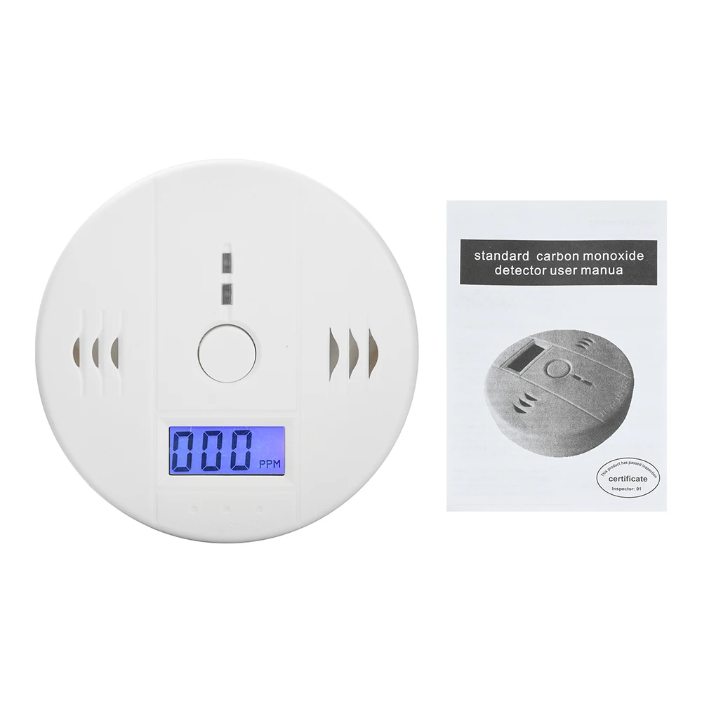 DC 4,5V Kohlenmonoxid-Rauchmelder CO-Detektor mit LCD-Anzeige, Kabelloser Innenraum-Giftgas-Leckdetektor mit Feueralarm – Detail 8