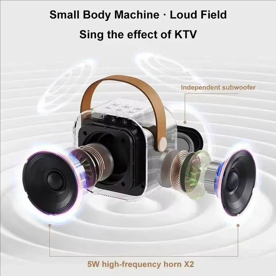 K12 Karaoke Machine Portable Bluetooth 5.0 PA Speaker System with 1-2 Wireless Microphones Home Family Singing Children's Gifts 5