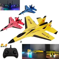 SU35 RC Plane FX620 FX820 2.4G Remote Control Flying Model Glider Airplane With LED Lights Aircraft Foam Toys For Children Gifts 2