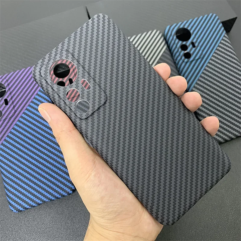Stylish Slim Shockproof Carbon Fiber Stripe Phone Case Cover