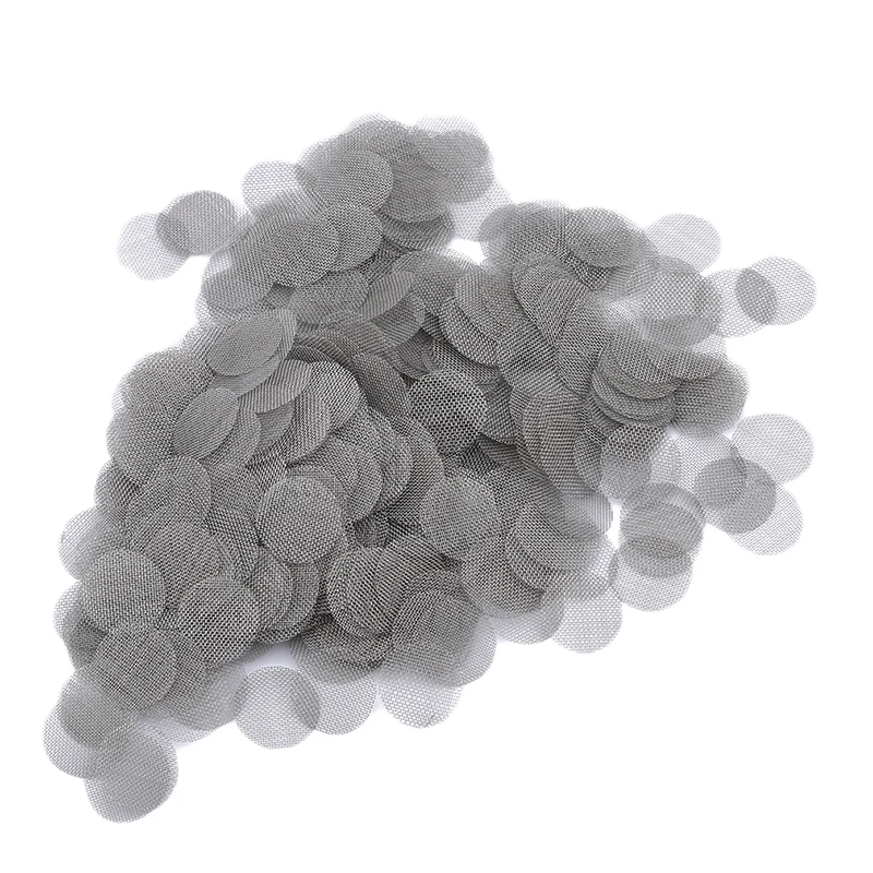 Hookah water pipe 500pcs/pack Thickened Multifunctional Hookah Water Pipe Stainless Steel Tobacco Smoking Metal Filters Smoke Pipe Screen Gauze