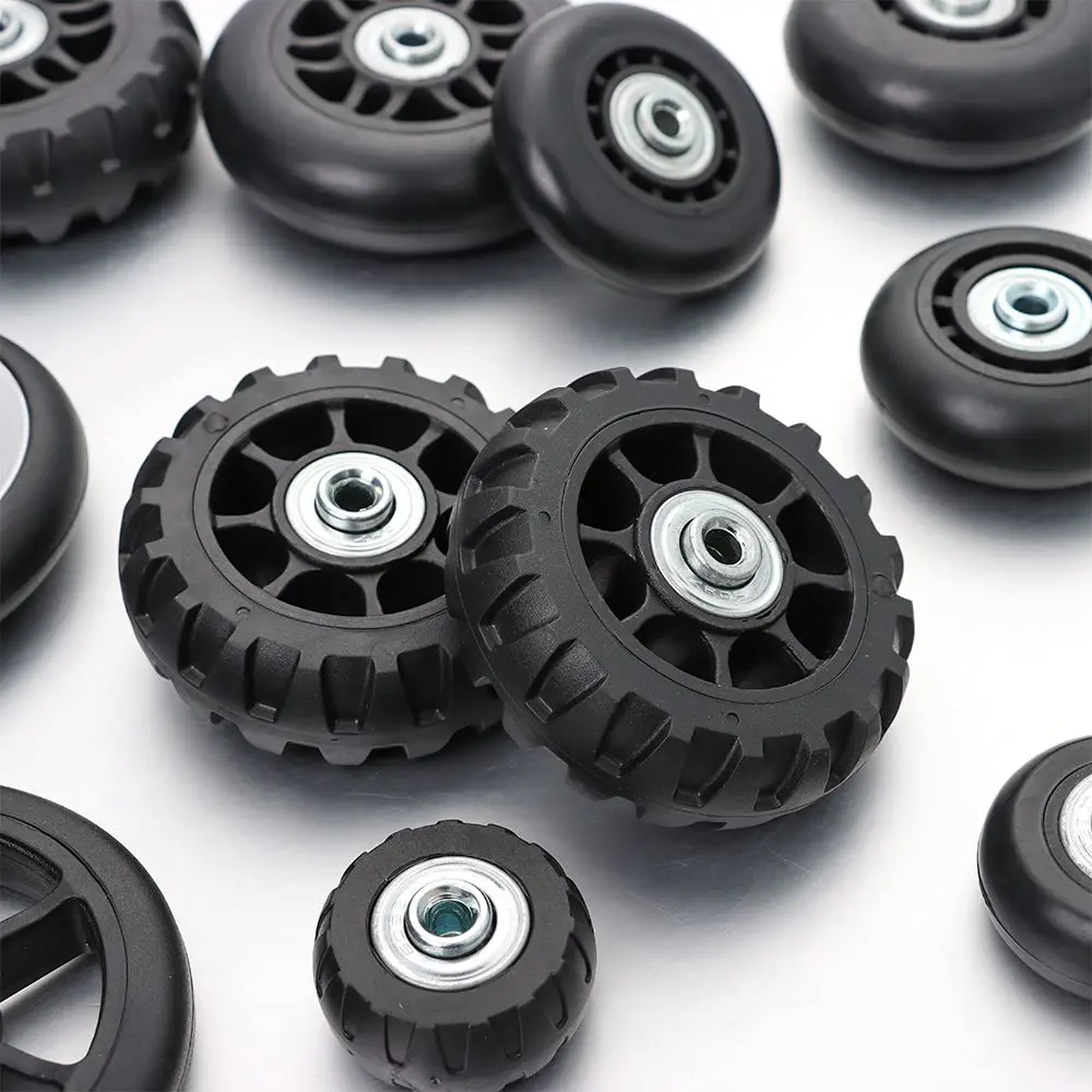 Universal Suitcase Replacement Wheels - Durable Silent Caster Repair Kit with Screws (2-Pack)