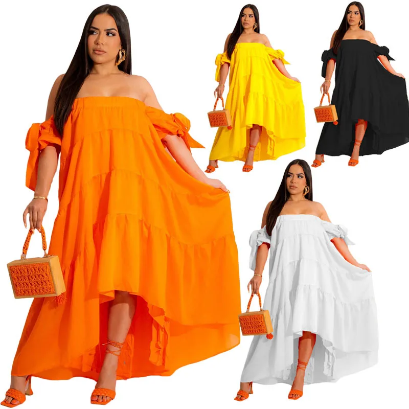 

New Spring And Summer Dress Sexy Shoulders A Word Bodycon Women Fashion 2023 Dresses Long Maxi Arrivals For Vestido Casual