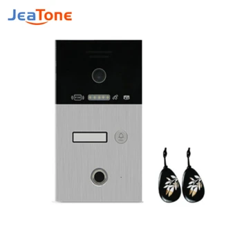 Jeatone 지문 IP 비디오 초인종, POE ID 카드 및 지문 비밀번호, 120 ° 와이드 비전, IP65 방수 통화 패널