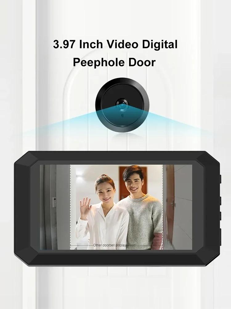 Digital Magic Eye Electronic Viewfinder Night Vision Door Peephole Camera 3.97in LCD Screen 1400mAh Build-in Lithium Battery