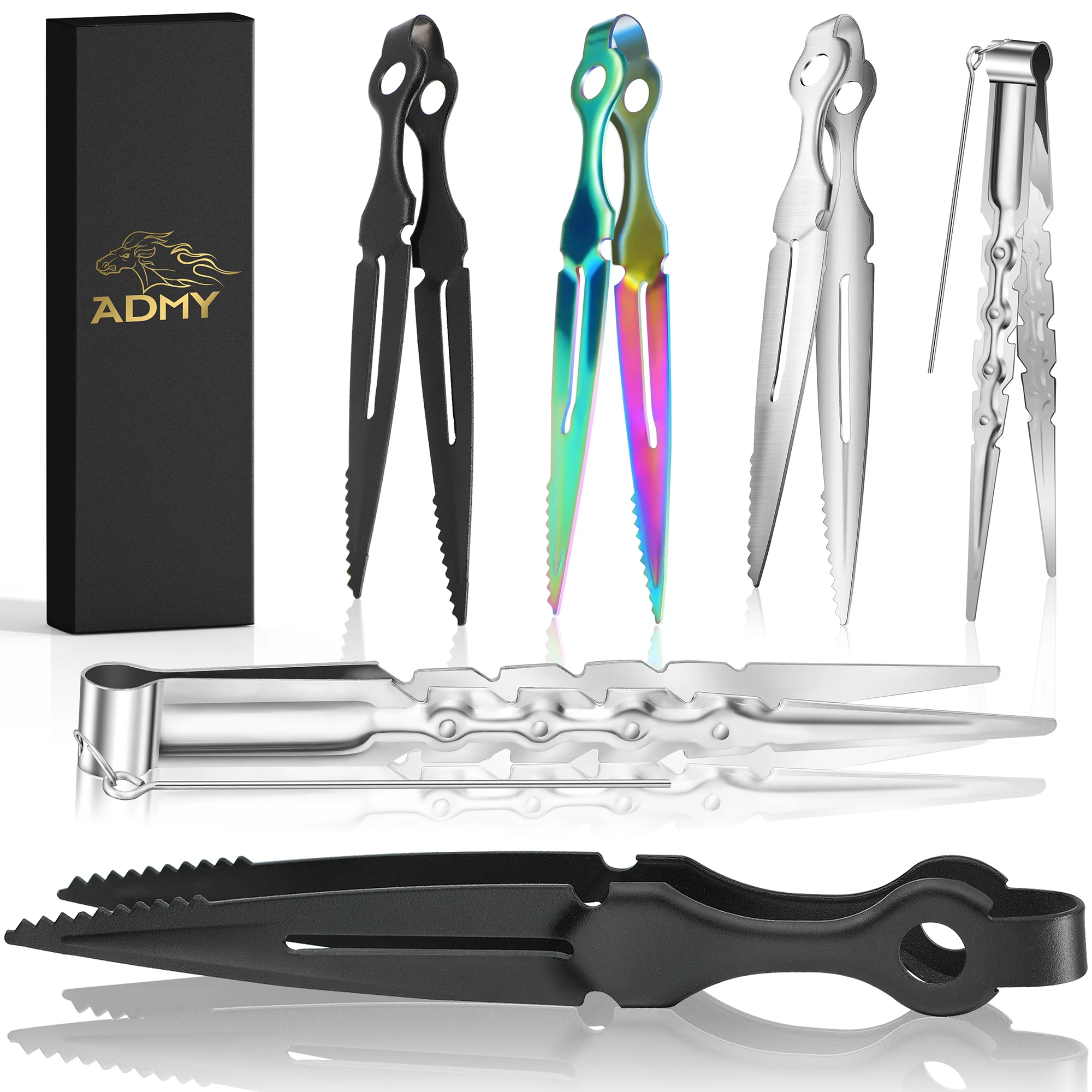Hookah Tongs For Charcoal Rainbow Color Shisha Charcoal Tongs Hookah