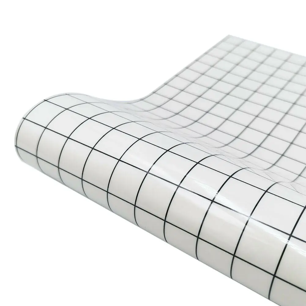 Transfer Tape with Black Grid Line High Viscosity Transfer Film for Crciut Permanent Vinyl for Mug Decor Easy to Transfer & Peel