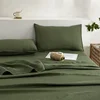 Pure Linen Sheet, 100% French Stonewash Pure Linen Bed Sheets Soft Durable Breathable Bedding for Hot Sleepers, 1 Flat Sheet 5