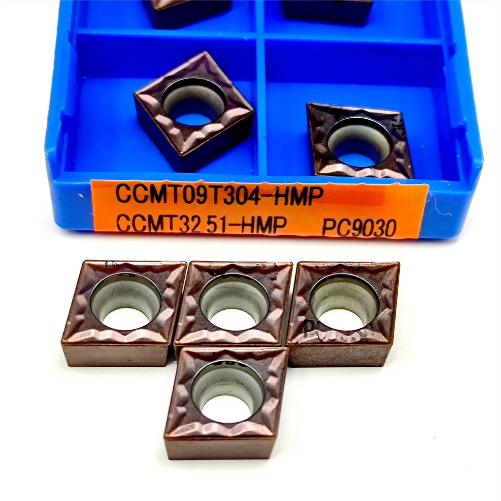

Твердосплавные пластины CCMT09T304 HM9030, фрезы из твердого сплава с ЧПУ CCMT 09T304, оригинальный токарный инструмент для наружной обточки, 10 шт.