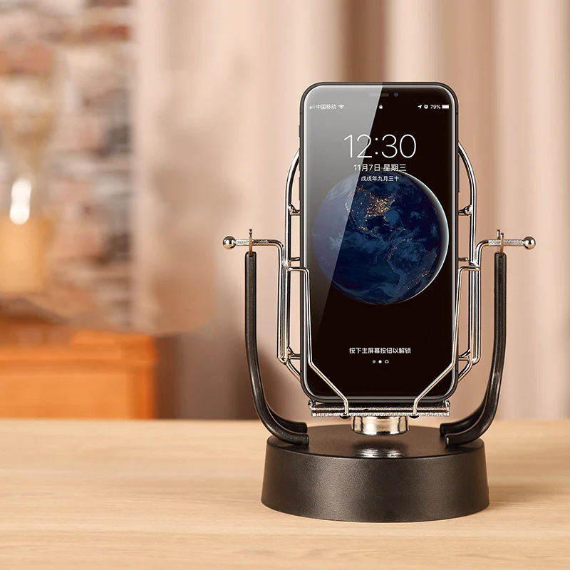 Phone Step Shaker Low Noise Double Phone Swing Device Automatic Shake Wiggler Steps Device Creative Mobile Phone Holder