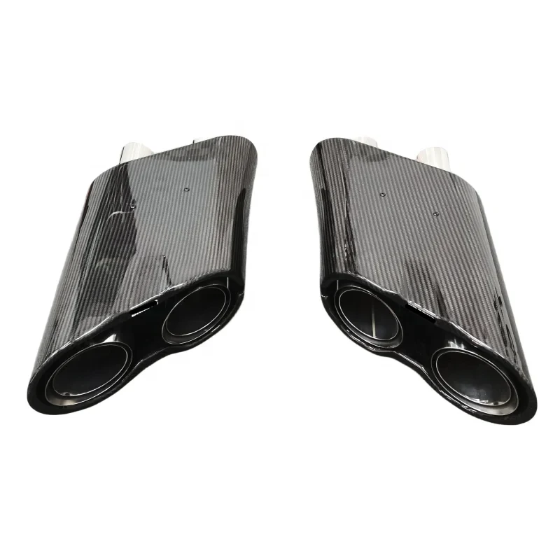 G900 로켓 스타일 드라이 카본 파이버 배기 팁 (LED 포함) G-클래스 W463A W464 G63 G500 G350 G550용