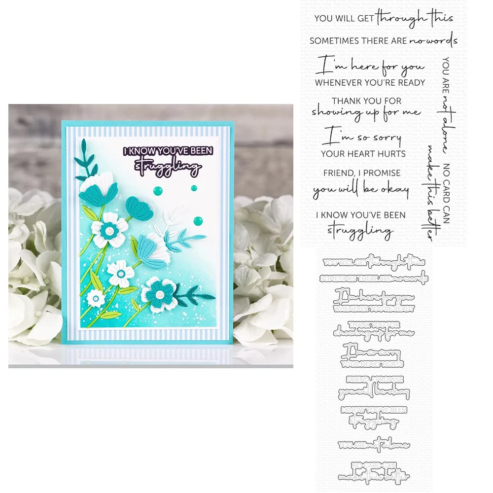 BestThankYouShortSentenceMetalCuttingDieAndStampsScrapbooking