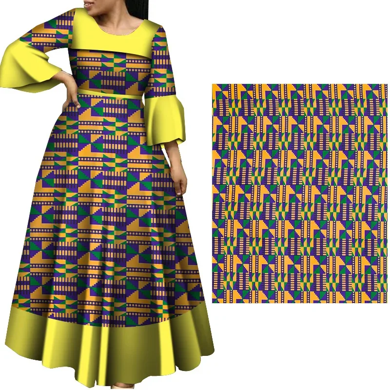 6Yards Ankara African Prints Fabric Patchwork Dress Sewing Tissu Craft DIY Textile Material for Wedding Nigerian Wax Fabric