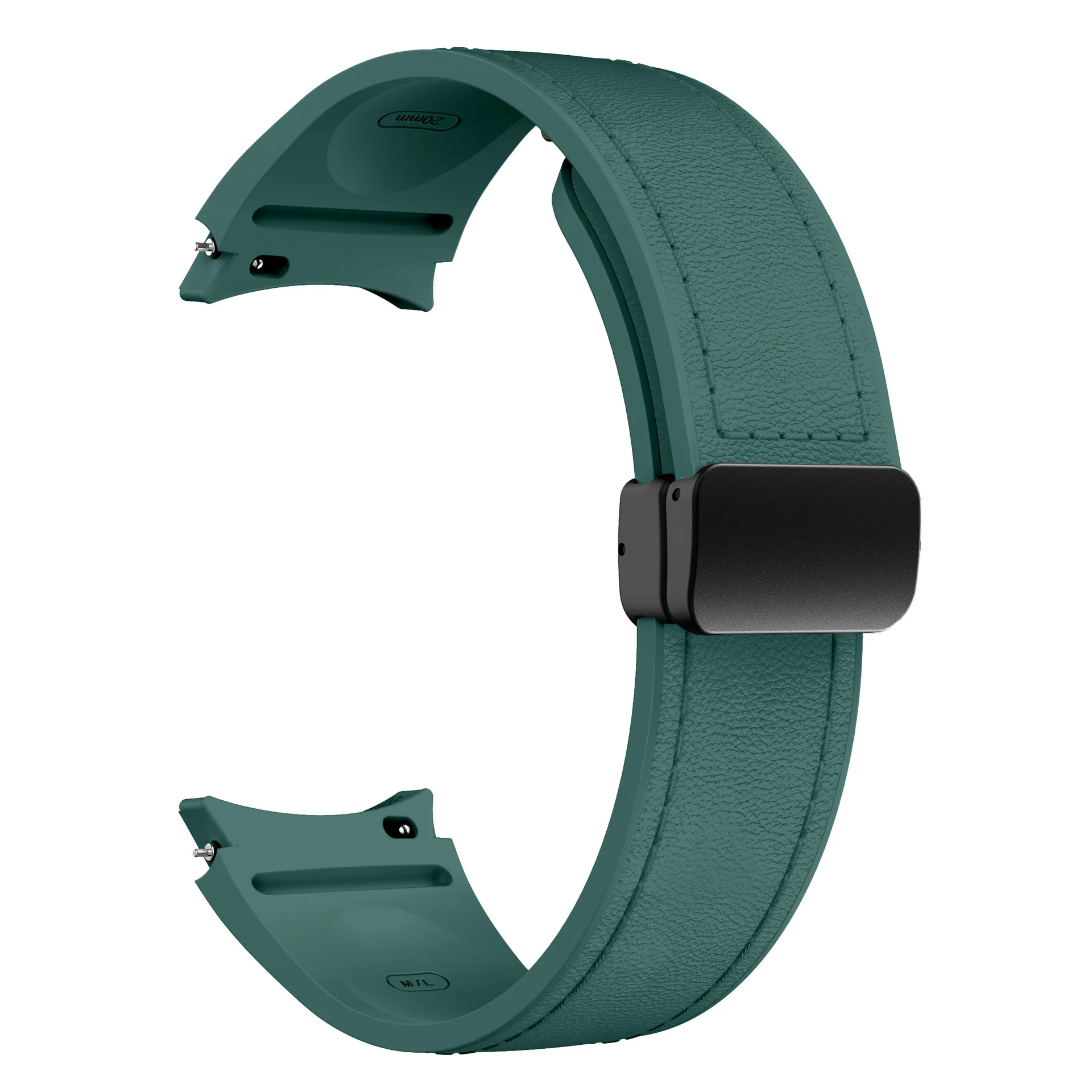 Premium Leather-Silicone Sport Band Bracelet - Universal Fit
