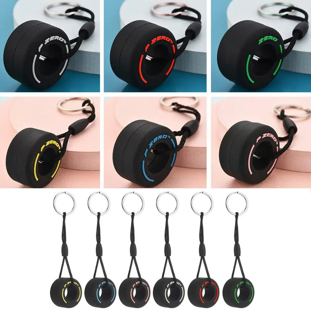 Key Chains car pendant key chain key chain accessories Mini F1 Racing Tire Keychain for Car Key PVC Tyre Pendant Bag Charm Men's Gadgets Gifts Friends Car Lovers