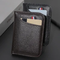 Portefeuille souple Super mince Portable en cuir PU, Mini portefeuille pour cartes de crédit, porte-cartes pour hommes, petits portefeuilles courts et fins 3