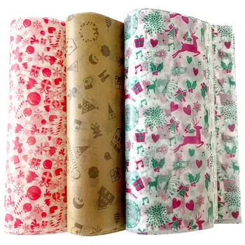 150Pcs Christmas Wax Paper Sheets, Grease-Resistant Food Wrapper Basket Liner, Oilpaper for Sandwich Burger Fries - Baking Tools