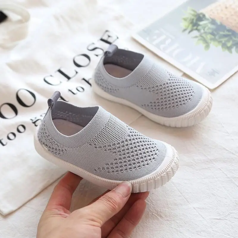 New Spring Summer Mesh Breathable Non-Slip Baby Shoes 6M-36M Boys Girls Sip On Sneakers Casual Sport Shoes First Walkers