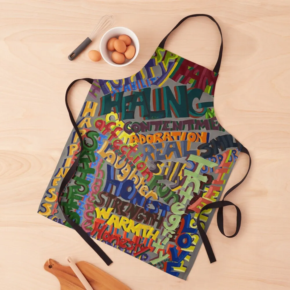 

Positivity by Heather Nafe Art Apron with pockets For Hairdresser Apron
