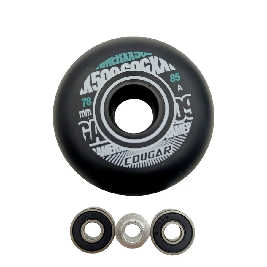 Inline skate wheel roller wheel cougar 78mm 80mm width 24mm 85A bearing 608RS 8 wheels/lot