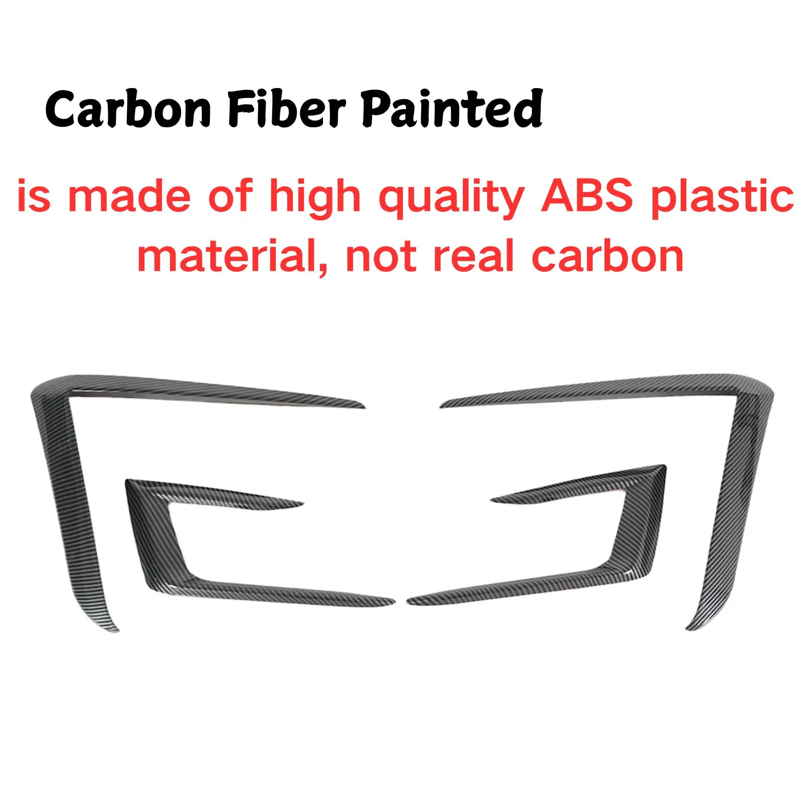 테슬라 모델 Y 주니퍼 2024-2025 4PCS 프론트 범퍼 안개등 트림 커버 카본 파이버 도색 자동차 액세서리 글로시 블랙