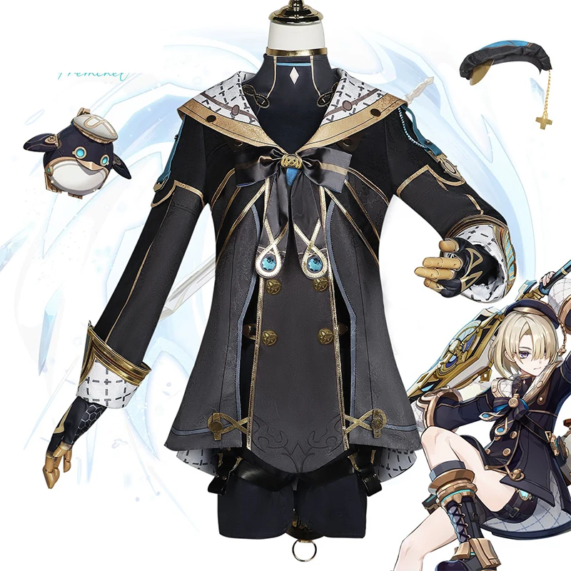 

Genshin Impact Freminet Cosplay Costume Magician Uniform Suit Outfits Anime Game Genshin Freminet Costumes for Halloween Party