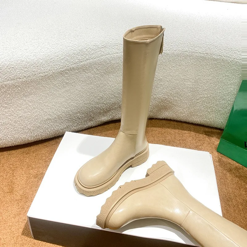 Long Tube Boots for Women in 2024 Fashion Thick Soled Heels Women Knight Boots Slim Temperament Shoes for Womens 41-181