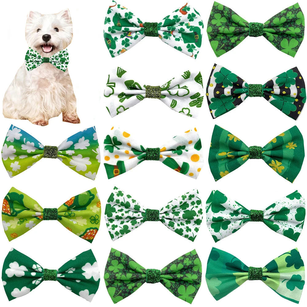 Sliding Dog Bow Tie Collar St Patricks Day Dog Collar Bow Ties Dogs