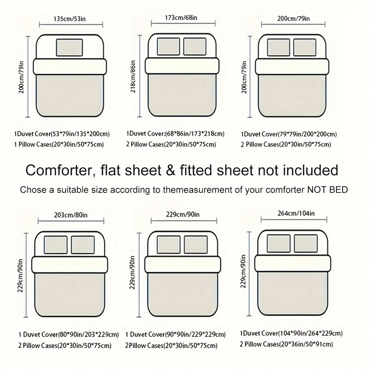 2/3Pcs Sun and Moon Print Duvet Cover Set, King Queen Size Polyester Bedding with Pillowcases, Machine Washable for Bedroom