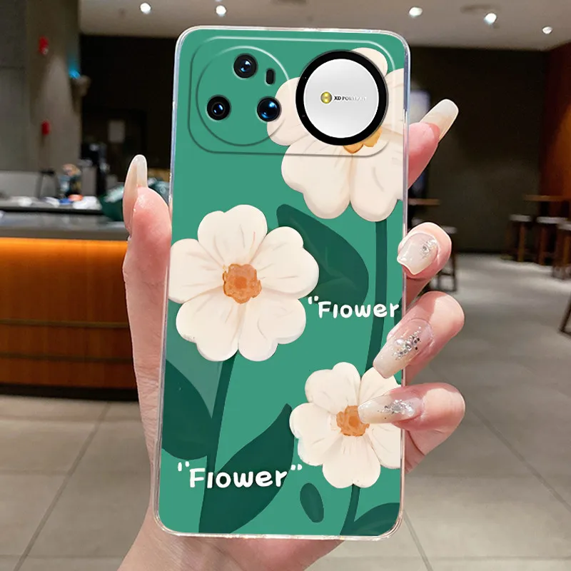 Clear Luxury Fashion Butterfly Flowers Soft TPU Phone Case