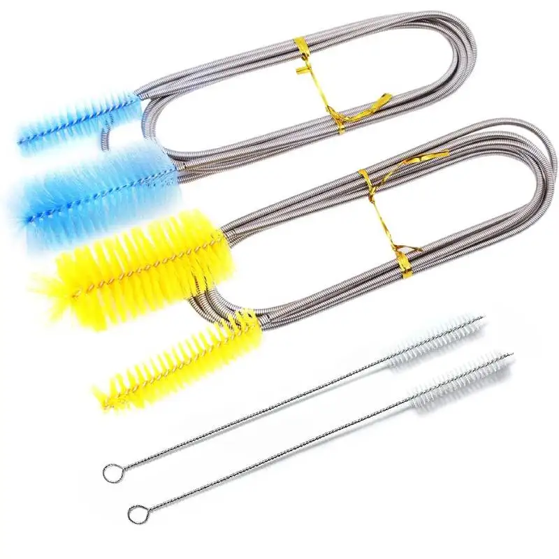 Flexible Drain Brush Straw Cleaning Brush Double Hose Pipe with Long Handle Nylon Bristles Cleaner for Fish Tank Kitchen Washing Flexible Drain Brush Straw Cleaning Brush Double Hose Pipe with Long Handle Nylon Bristles Cleaner for Fish Tank Kitchen Washing